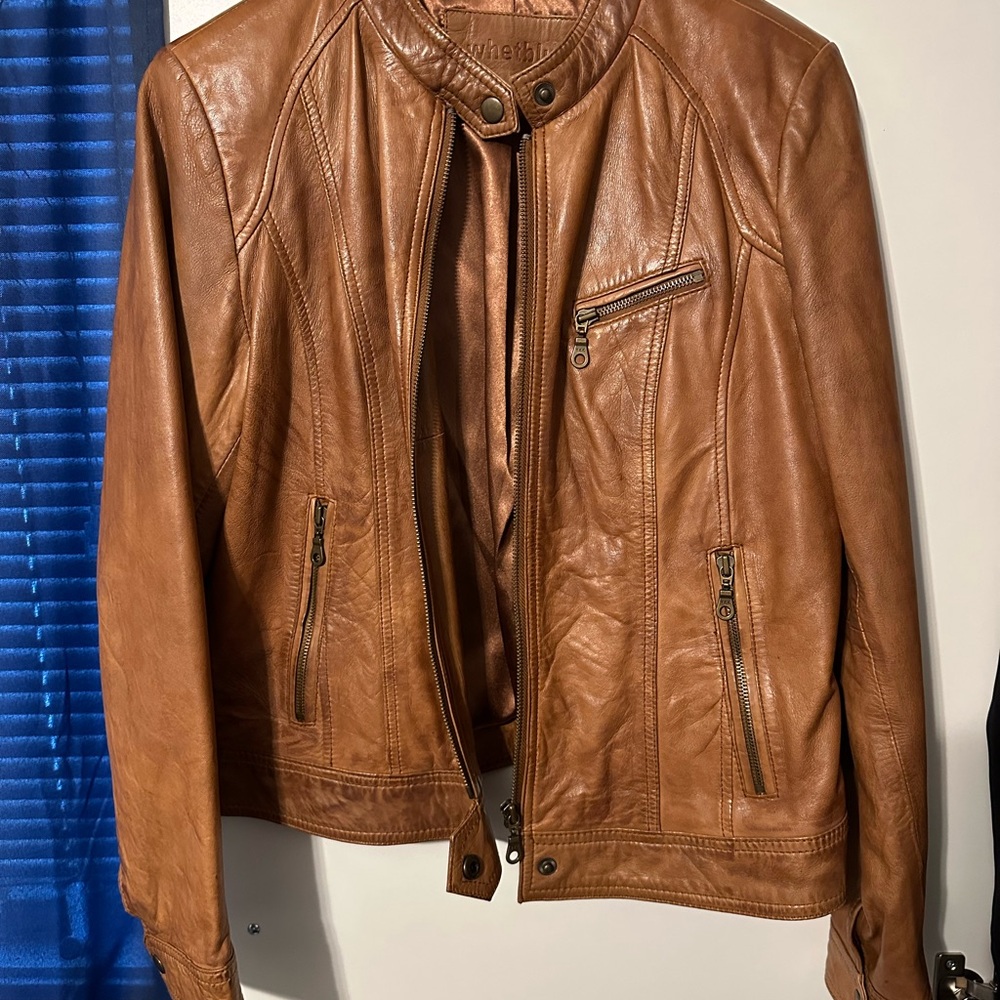 Brown Leather Jacket - Picture 2 of 7